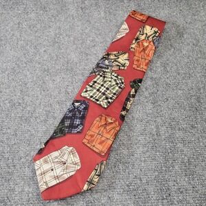 Brooks Brothers Tie Mens Silk Plaid Flannel Shirt Print Novelty Made in USA Gift